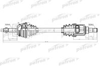 Полуось левая 24x624x59x25 abs: 40t geely mk