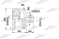 ШРУС НАРУЖН К-КТ SKODA SUPERB 02-  VW PASSAT 00-