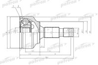 ШРУС наружн к-кт CITROEN: C5 1.6 08-  Peugeot: 407