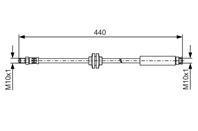 Шланг тормозной CITROEN JUMPER/FIAT DUCATO/PEUGEOT BOXER 06- задн. 440mm