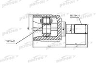 Шрус внутренний 25x41x22 kia rio 05-