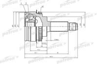 ШРУС наружный с кольцом ABS 27x56x32 ABS:44T SUBAR