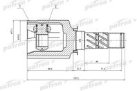 Шрус внутренний 29x35x25 subaru legacy b13 03-09