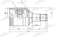 Шрус внутренний левый 27x50x24 toyota camry acv30/