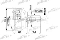 Шрус наружн к-кт mazda: 3 10.03-