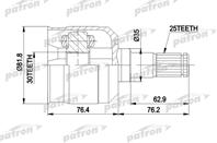 ШРУС [A:25  B:30  D:81.8] MITSUBISHI: SPACE WAGON 82-86  GALANT 94-97