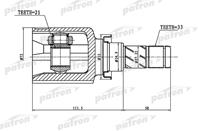 Шрус внутренний 33x34.9x21 mitsubishi colt z32a/z3