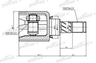 Шрус внутренний правый 25x40x22 nissan almera b10r