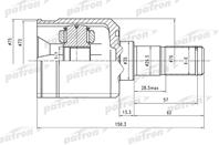 Шрус внутренний 25x35x30 hyundai elantra/lantra 00-