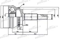 Шрус наружный с кольцом abs 26x63.1x27 abs:48t toyota camry acv40/gsv40 06-