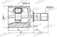 Шрус внутренний правый 32x40x27 honda cr-v rd1/rd2