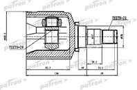 ШРУС внутренний 22x38x29 CHEVROLET LACETTI/OPTRA (