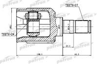 ШРУС внутренний левый 27x41x24 KIA SPORTAGE 04-10