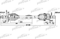 Полуось передний мост справа 25x927x52 5x25 abs:48