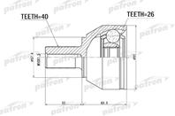 ШРУС наружный 40x57.4x26 FORD MONDEO CA2 07-