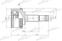 ШРУС наружный с кольцом ABS 27x56x23 ABS:44T NISSA