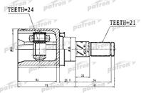 ШРУС внутренний задний 21X38X24 NISSAN MURANO Z50