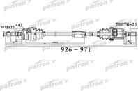 Полуось передний мост справа 25X926X52 5X25 ABS:48