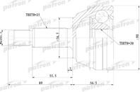 Шрус наружный 25x56.5x30 ford: escort classic 1.8t