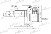 ШРУС наружный задний 28x29.4x20 HONDA CR-V RE3/RE4