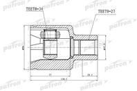 ШРУС внутренний 27x47.8x34 SSANG YONG REXTON II 06