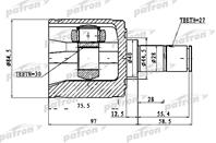 ШРУС внутренний правый 30x40x27 HONDA CIVIC EU/EP/ES 01-06