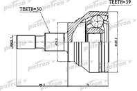 ШРУС наружный 30X70.3X39 MERCEDES BENZ ML-CLASS 16