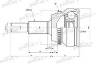 Шрус наружный с кольцом abs 30x62x26 abs:48t toyot