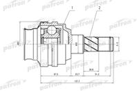 Шрус внутренний 22x35x34 chevrolet lanos (t100) 97