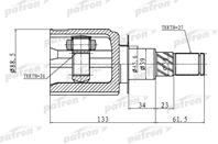 ШРУС внутренний 27x39x26 NISSAN PATHFINDER R51M 05