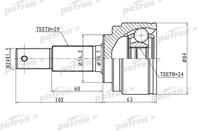 Шрус наружный 29x56x24 nissan teana j31 03-08