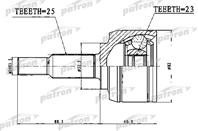 ШРУС наружный 25x52 5x23 DACIA DOKKER 1 2TCE 1 5DC