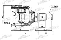 Шрус внутренний 23x34x23 23x34x23 toyota avensis a