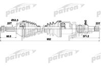 Полуось передняя правая 25x934x53.38x23 FORD: FOCU