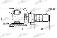 ШРУС внутренний левый 28X35X24 MAZDA 3 BK 03-08