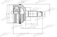 ШРУС наружный с кольцом ABS 26x60x30 ABS:50T HONDA