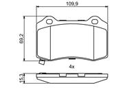 Колодки торм.зад. jeep grandcherokee 06- 11- 300c