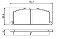 Колодки тормозные дисковые передние 0986468701 от фирмы BOSCH
