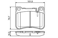 Колодки тормозные дисковые передние 0986494166 от производителя BOSCH