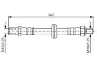 1 987 476 191_шланг тормозной! L=340mm ВАЗ 2108-21099/2113-2115