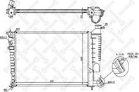 10-25119-sx радиатор системы охлаждения citroen xsara/zx  peugeot 306 1.1-1.8 91