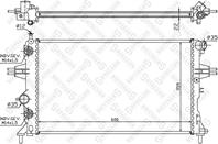 10-25062-sx радиатор системы охлаждения акпп c ac opel astra 1.4-1.8 16v 98