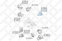 25-17470-sx подушка двигателя задняя mitsubishi carisma da 1995-2003