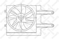 29-99258-SX_вентилятор охлаждения! без кожуха Seat Ibiza, VW Golf/Passat/Polo 1.4-1.9SDi 88>