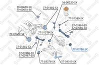 77-00780-SX_сайлентблок рычага плав.! 16.3x57.7x67.3 BMW X5 E70/X6 E71/E72 07&gt