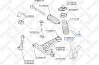 51-00014-sx наконечник рулевой правый nissan tiida c11 04