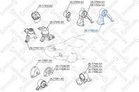 25-17552-sx подушка двигателя задняя mitsubishi lancer cs 2000-2009