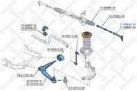 51-00683-sx наконечник рулевой левый saab 9-3 all 97/9-5 02