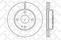 6020-3232V-SX_диск тормозной передний! Mazda 323