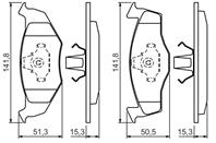 0 986 424 449 609 20FDB1288 !колодки дисковые п. VW Golf III/Vento/Polo 1.4/1.6/1.9D/TD/SDi 95-01